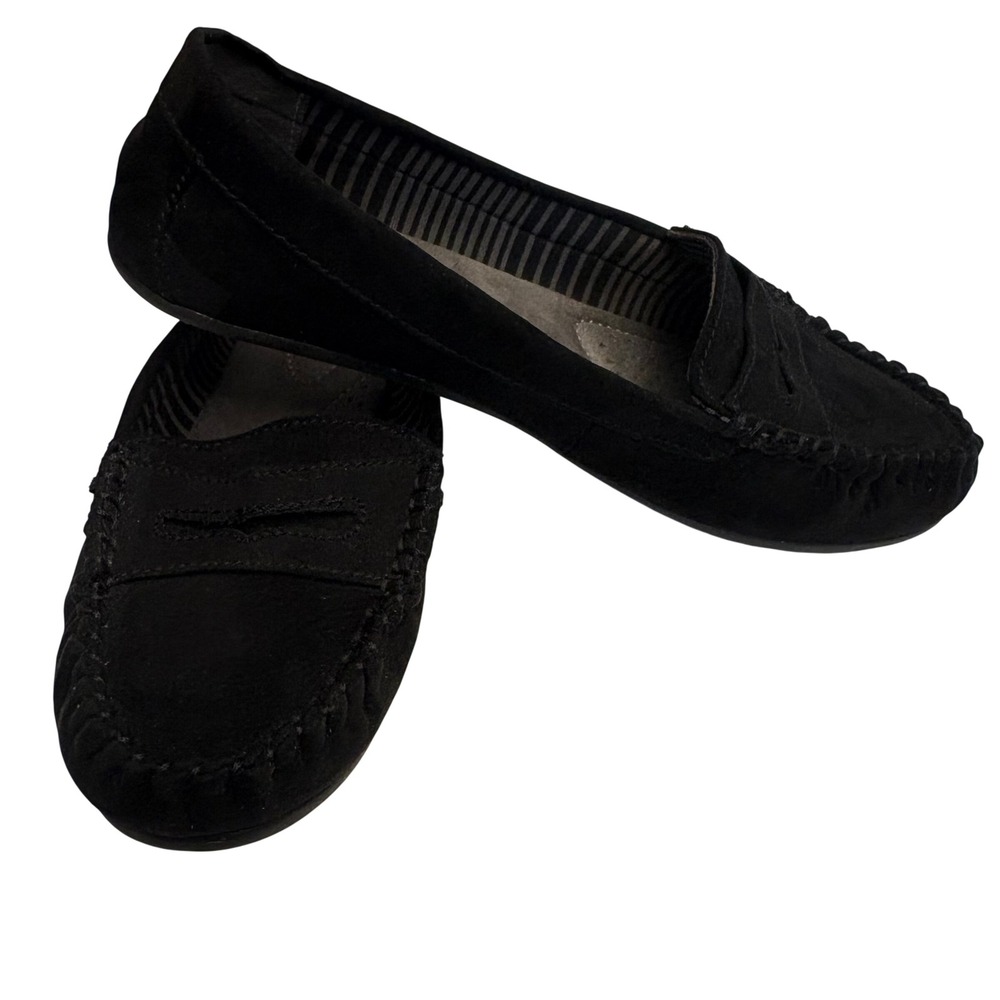 ComfortPlus Dexflex Dayzy Driving Moccasins Black Slip On Loafer Flats Womens 9